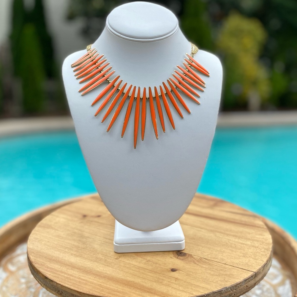 Amrita Singh NWT Orange Spike Reversible Necklace